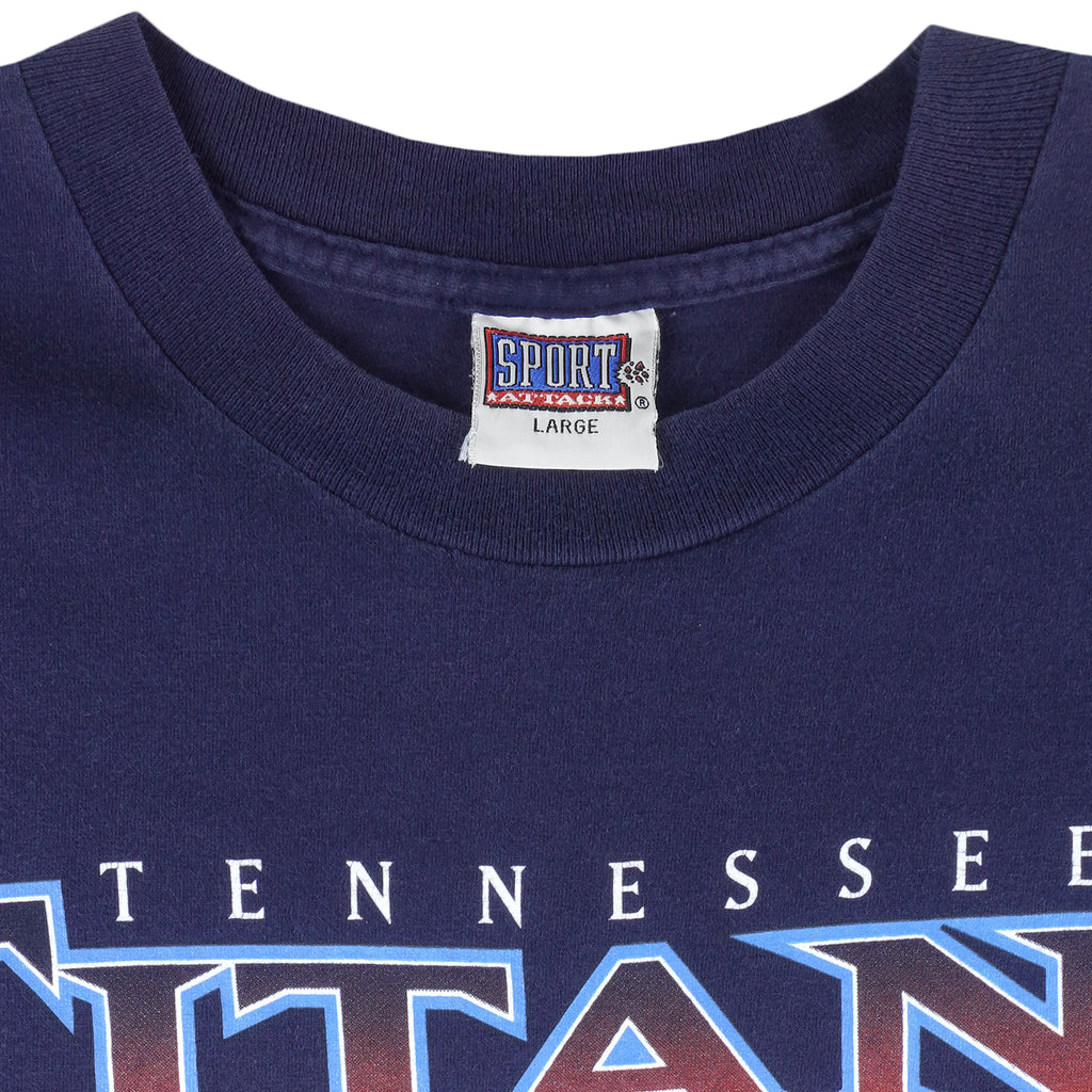 NFL (Sport Attack) - Tennessee Titans AFC Champs Kearse & George T-Shirt 2000 Large Vintage Football
