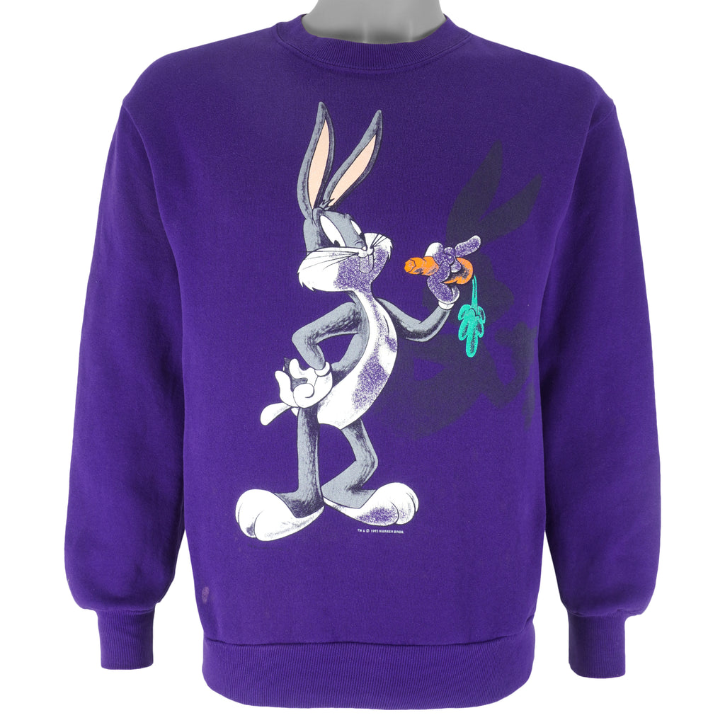 Looney Tunes - Bugs Bunny Crew Neck Sweatshirt 1993 Medium Vintage Retro