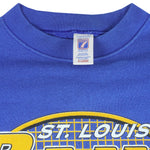 NFL (Logo 7) - St. Louis Rams Embroidered Crew Neck Sweatshirt 1990s X-Large Vintage Retro Football