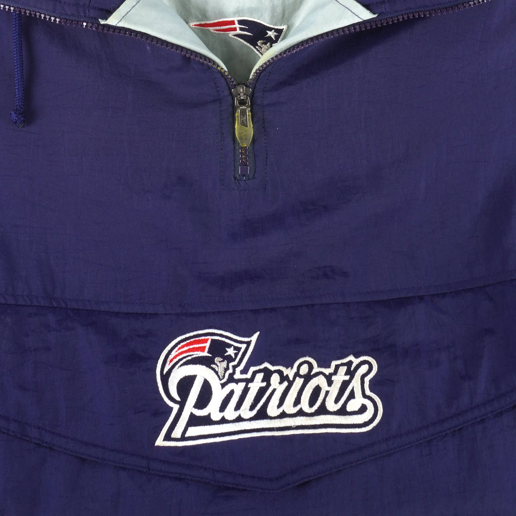 Reebok - New England Patriots Hooded Pullover Jacket 1990s Medium Vintage Retro Football