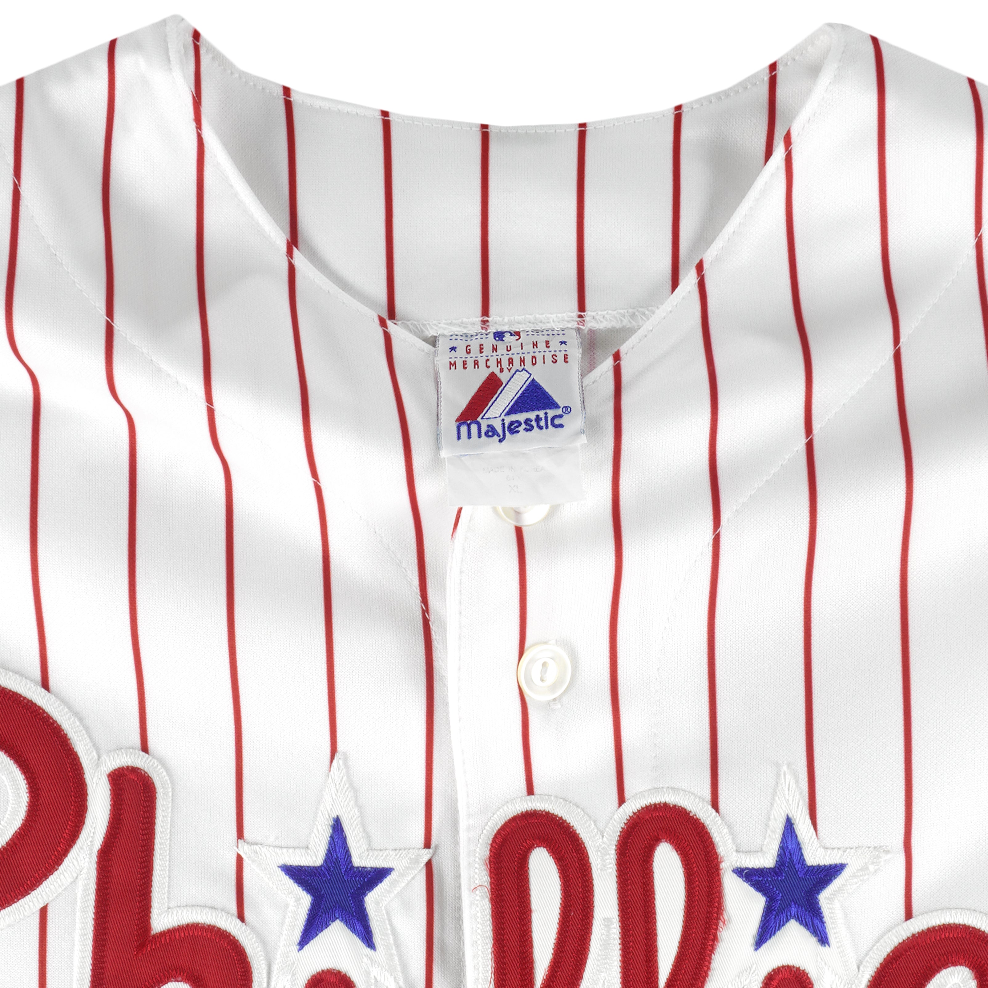 MLB Philadelphia Phillies Boys' White Pinstripe Pullover Jersey - S
