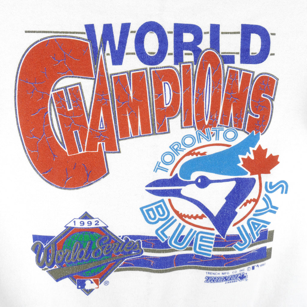 LostTimeCollection Toronto Blue Jays World Series 1992 Trench Canada Sweatshirt