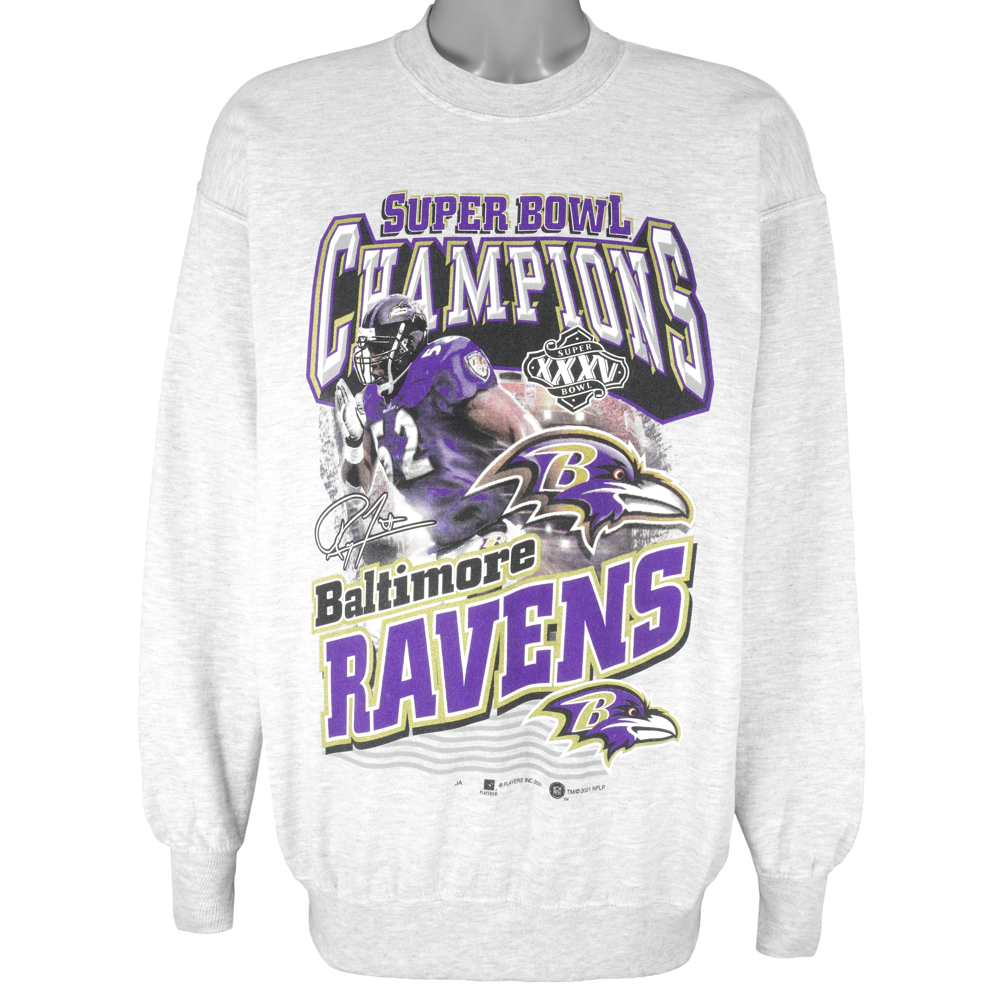 Vintage NFL (Delta) - Baltimore Ravens Super Bowl Champions Sweatshirt 2001  X-Large – Vintage Club Clothing