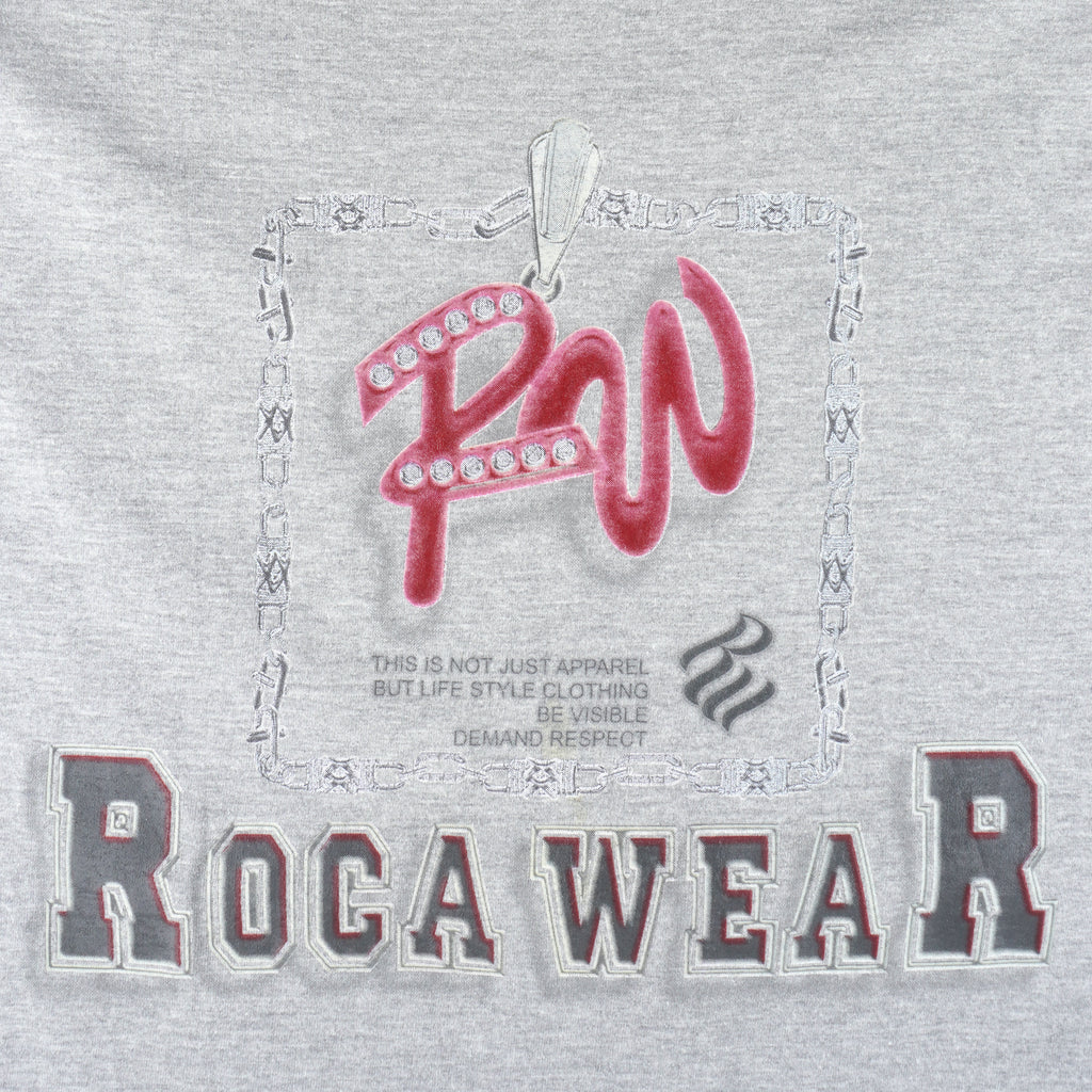 Vintage (Roca Wear) - Grey Single Stitch T-Shirt 1990s X-Large Vintage Retro