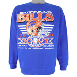 Vintage Trench tag Buffalo Bills 1991 AFC Champs crew neck