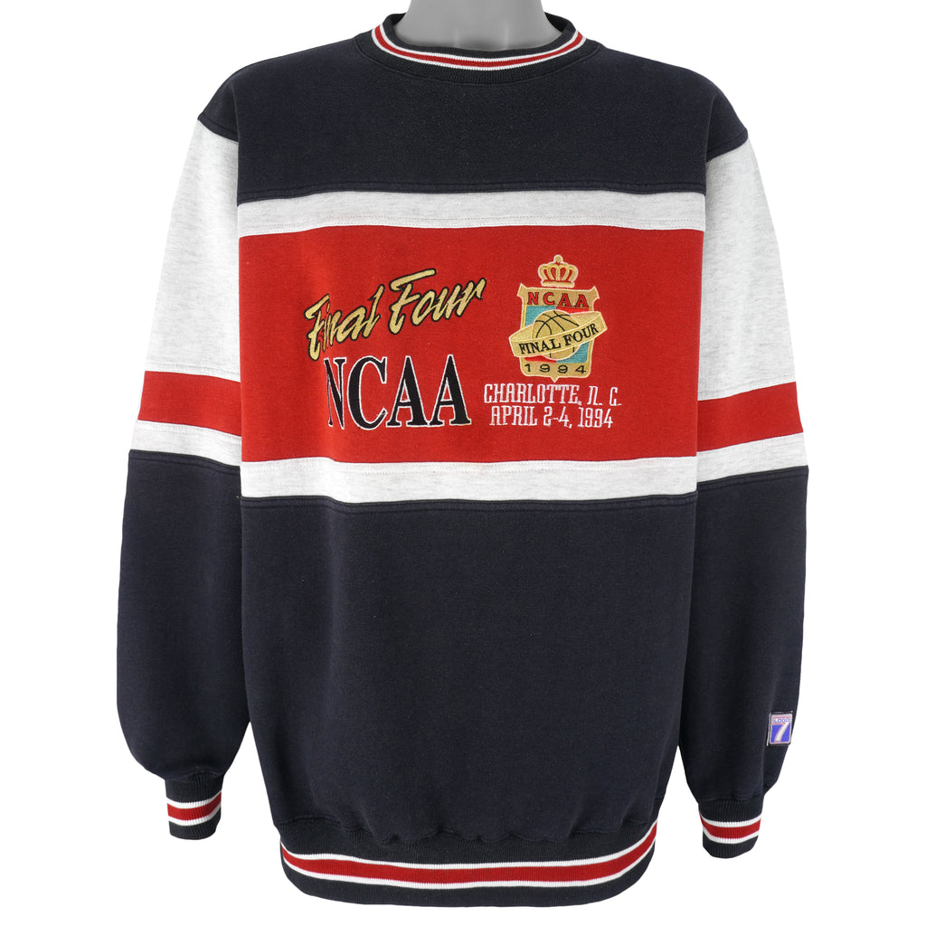 NCAA (Logo 7) - Final Four Embroidered Crew Neck Sweatshirt 1994 X-Large Vintage Retro Football