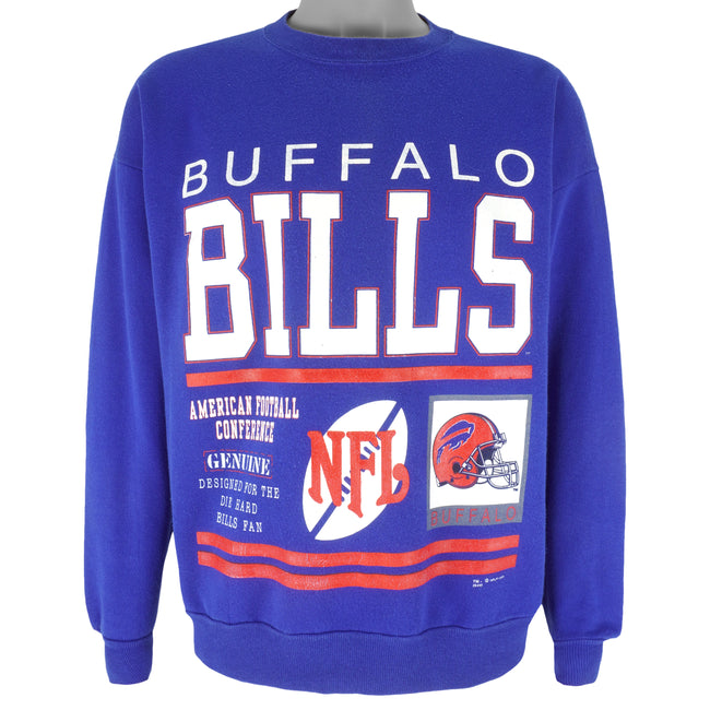 Vintage Trench tag Buffalo Bills 1991 AFC Champs crew neck sweatshirt Sz XL