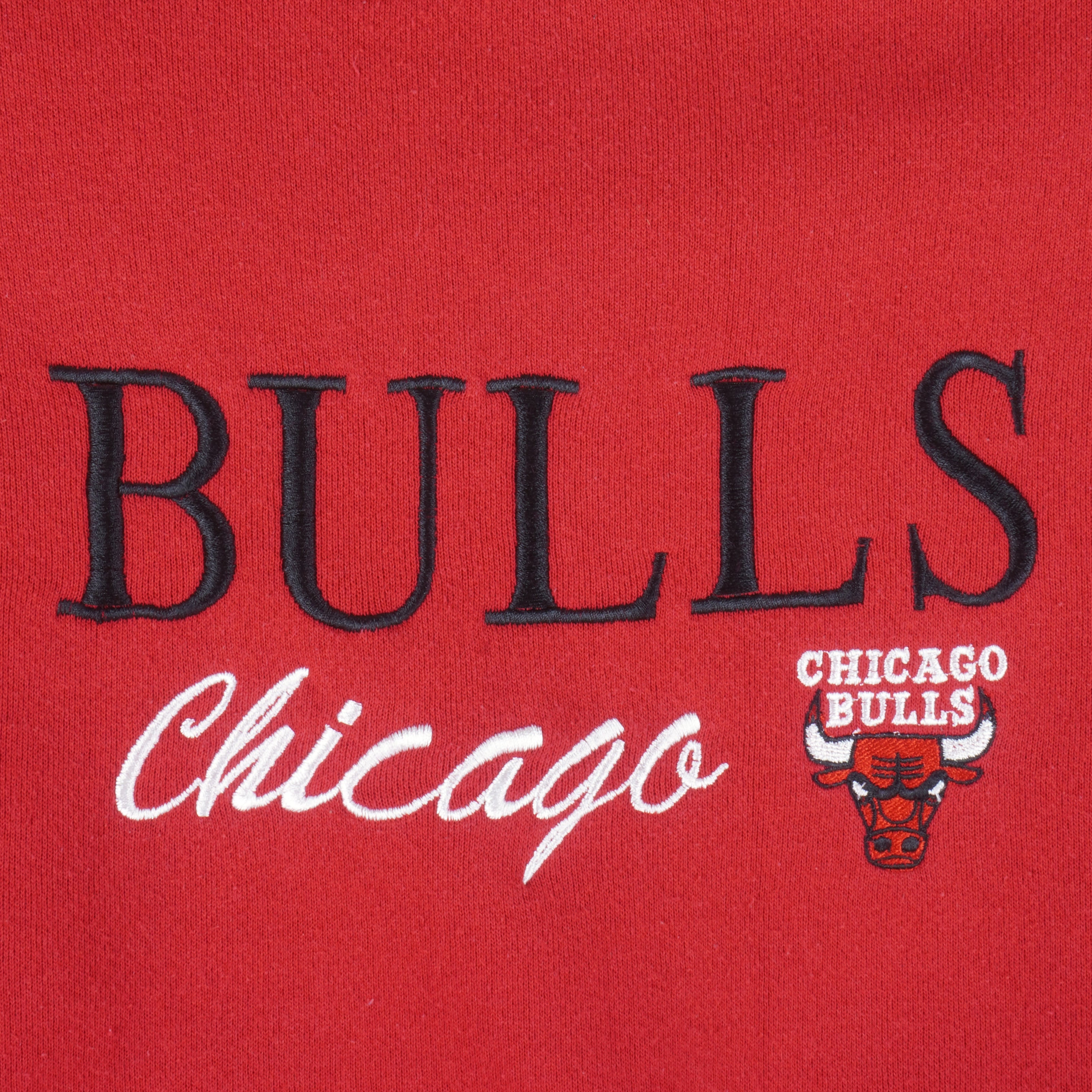 Vintage Starter - Chicago Bulls Embroidered Crew Neck Sweatshirt 1990s Large