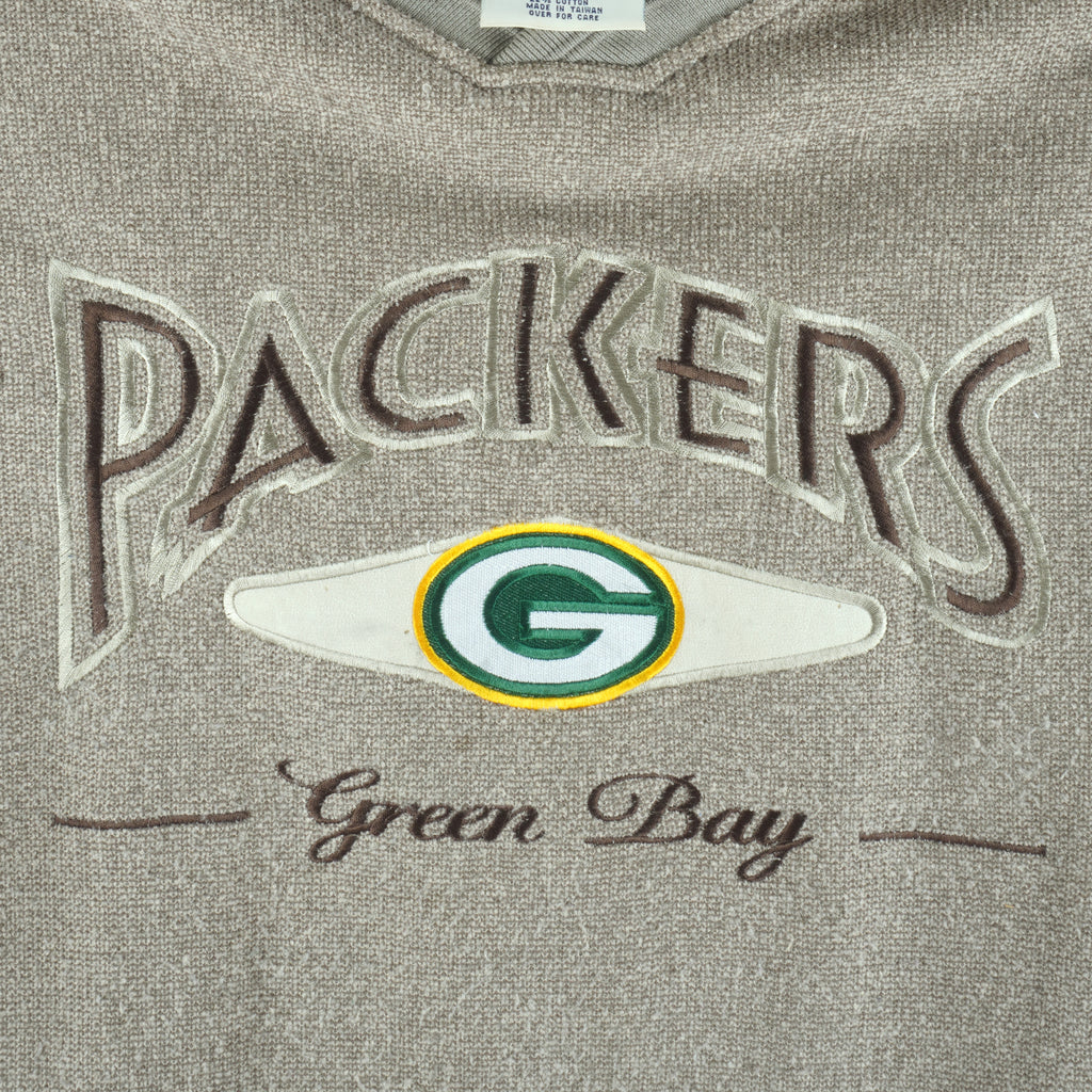 NFL (Lee) - Green Bay Packers Embroidered Crew Neck Sweatshirt 1990s X-Large Vintage Retro Football