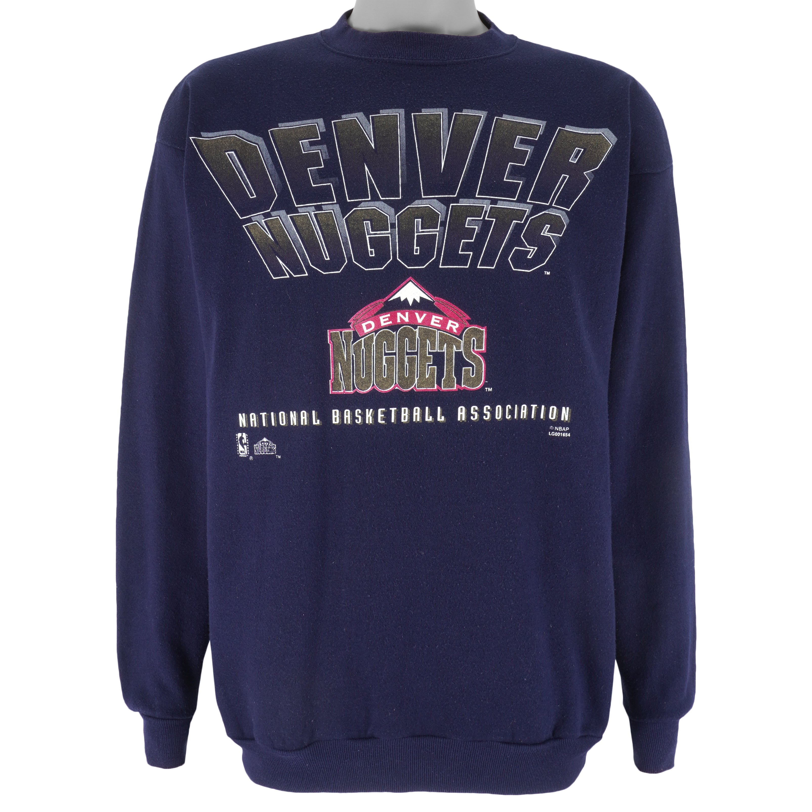 Vintage Salem Sportswear 90's NBA Denver Nuggets Sweater Grey (L