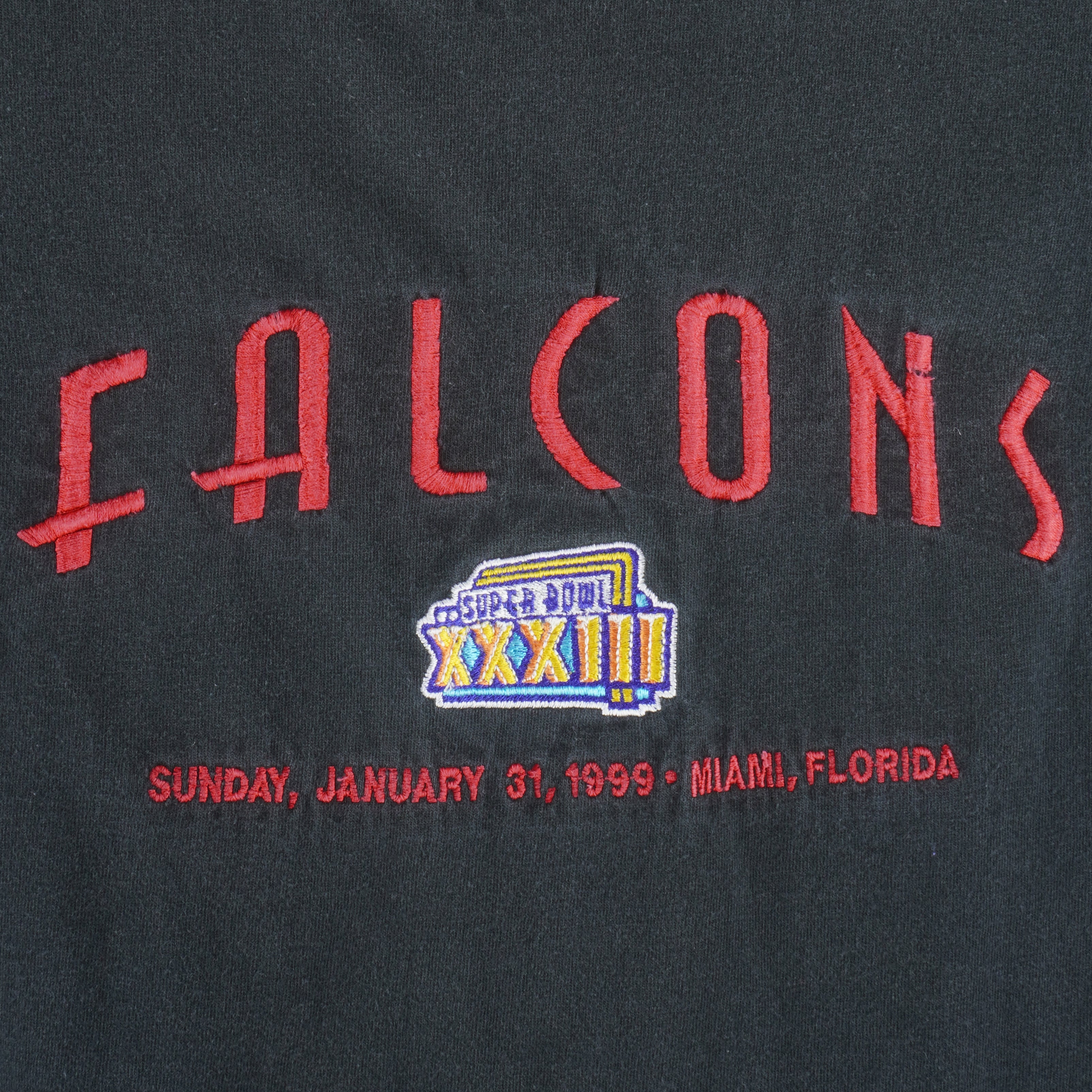 90s Atlanta Falcons Super Bowl XXXIII Football t-shirt Large - The