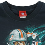 Vtg Y2K Miami Dolphins T-shirt Black M 2000 NFL Team 