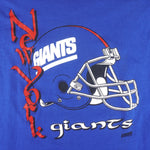 Starter - Blue New York Giants Helmet T-Shirt 1990s Large Vintage Retro Football