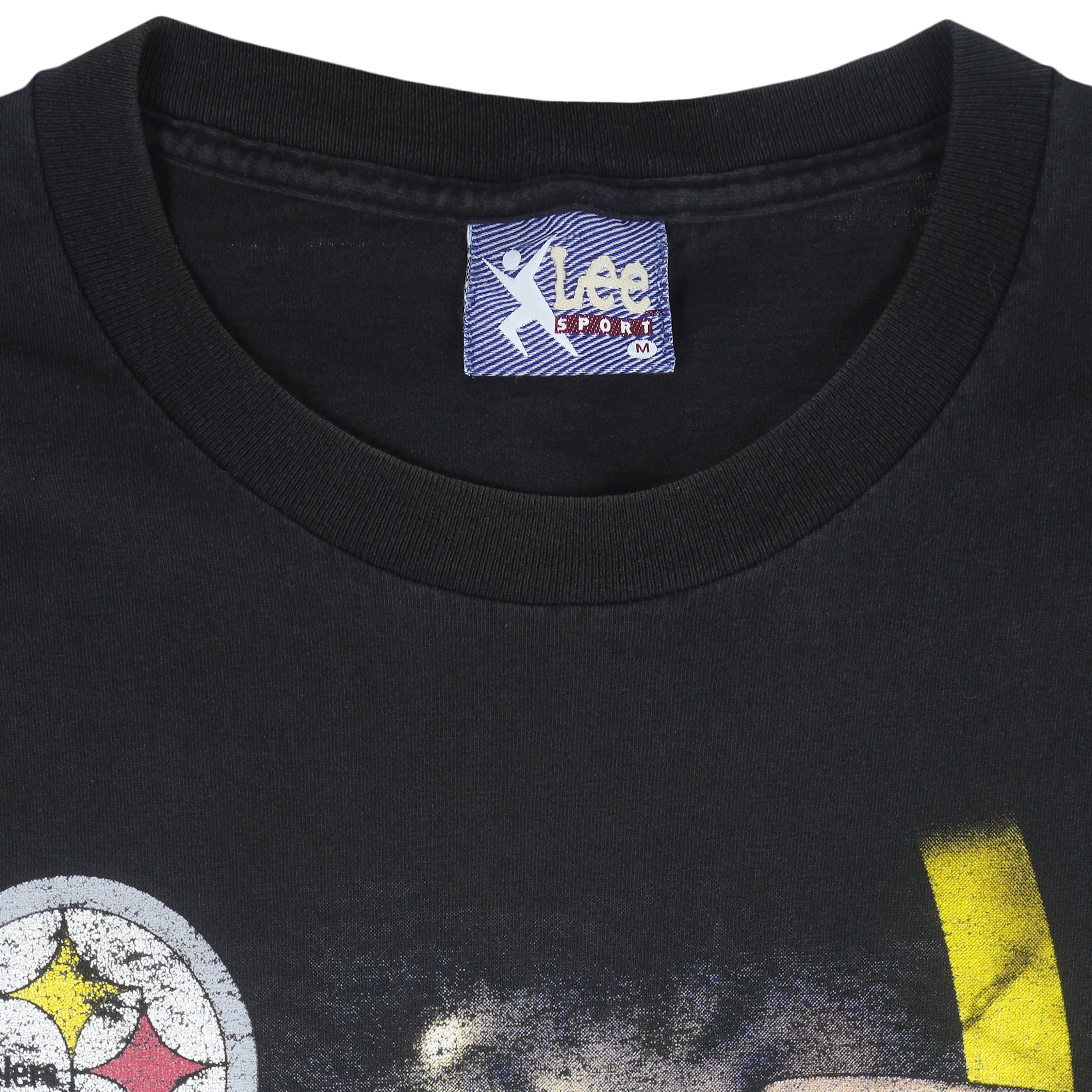 Vintage Sports - Logo Pittsburgh Steelers Faded Black Tee - Medium