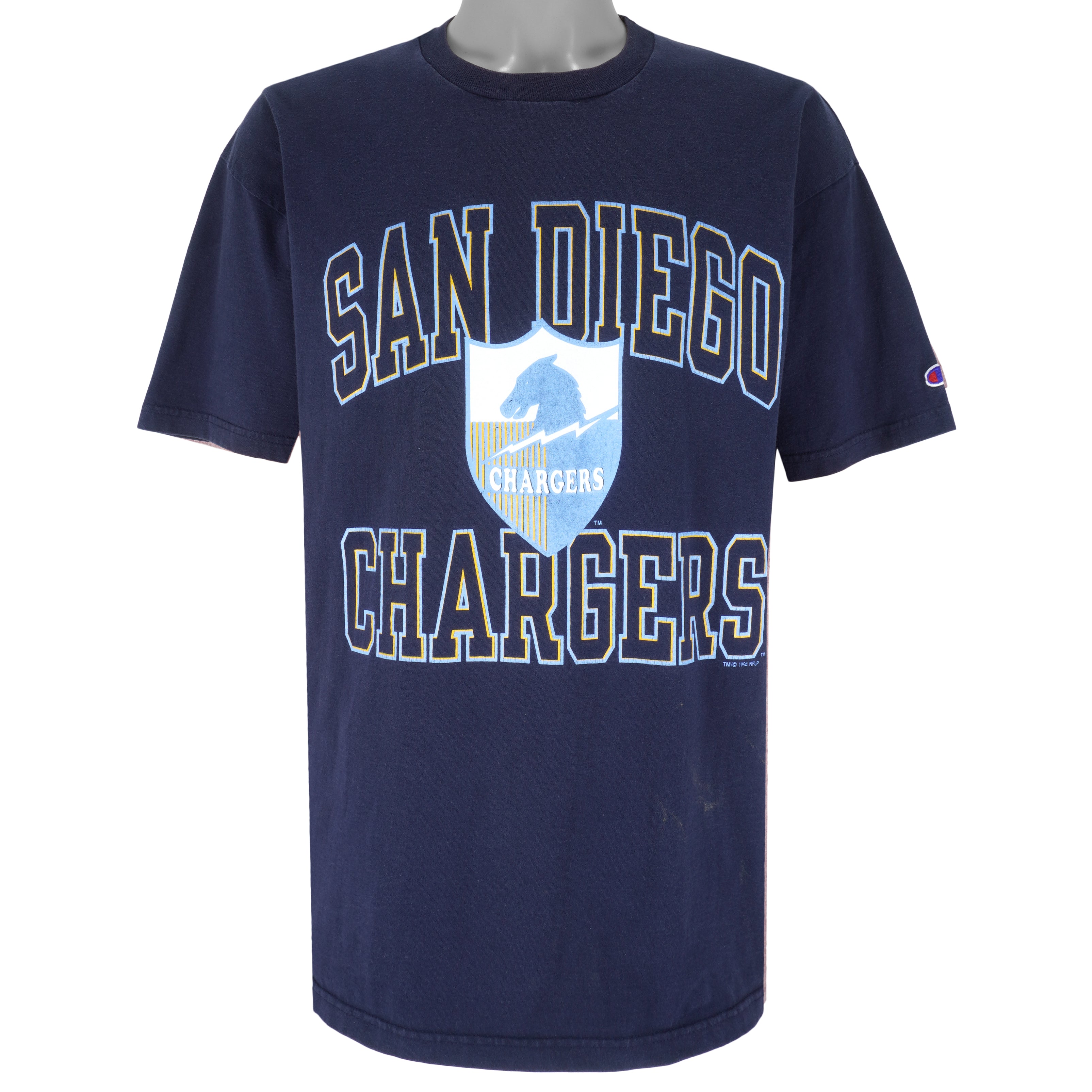 Four Vintage San Diego Chargers Footbal Yellow T-Shirts Size Large