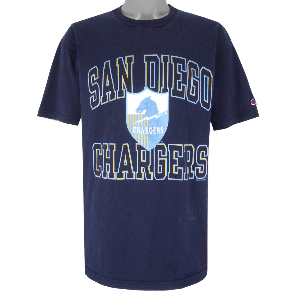 Vintage 80s San Diego Chargers Champion T-Shirt Medium NFL Football  California