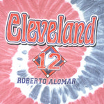 MLB - Cleveland Indians Roberto Alomar Tie Dye Single Stitch T-Shirt 1990s Large Vintage Retro Baseball