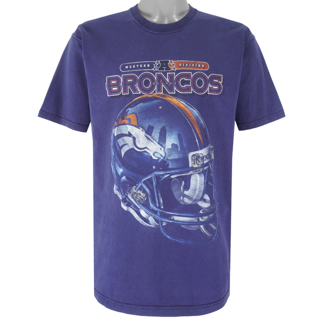 DENVER BRONCOS Shirt 1992 Vintage Jersey Tee Football NFL Blue -   Norway