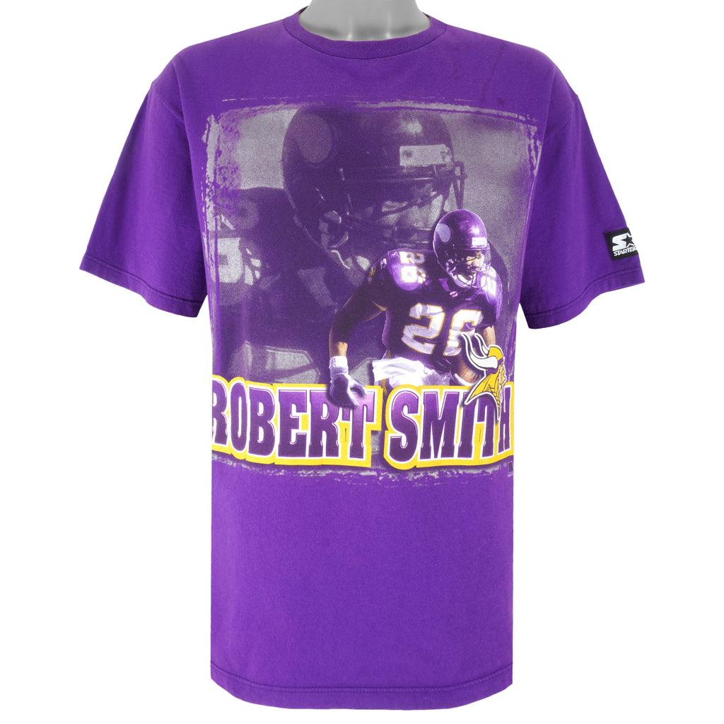 Starter - Minnesota Vikings Robert Smith T-Shirt 1990s Medium Vintage Retro Football