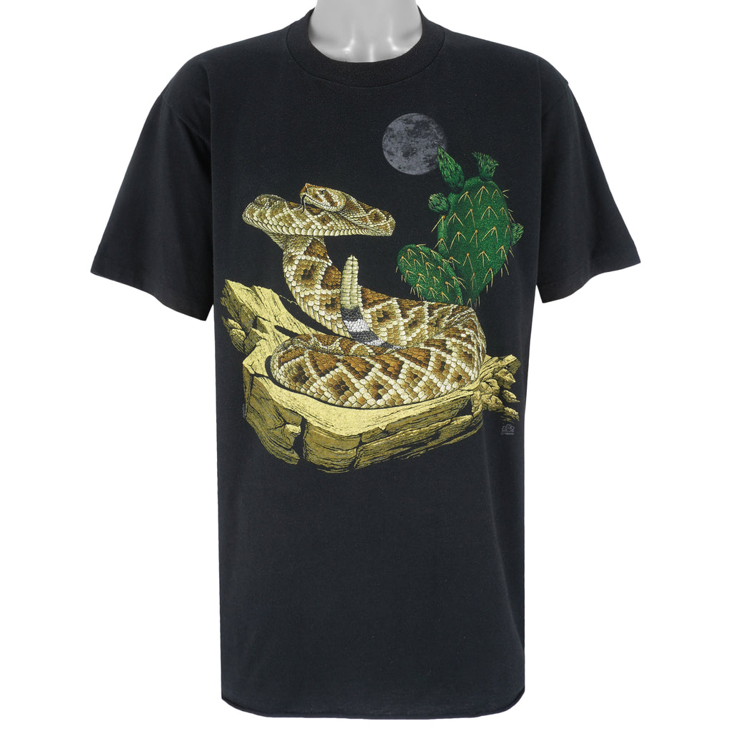 Vintage (Jerzees) - Snake Single Stitch T-Shirt 1990s XX-Large Vintage Retro