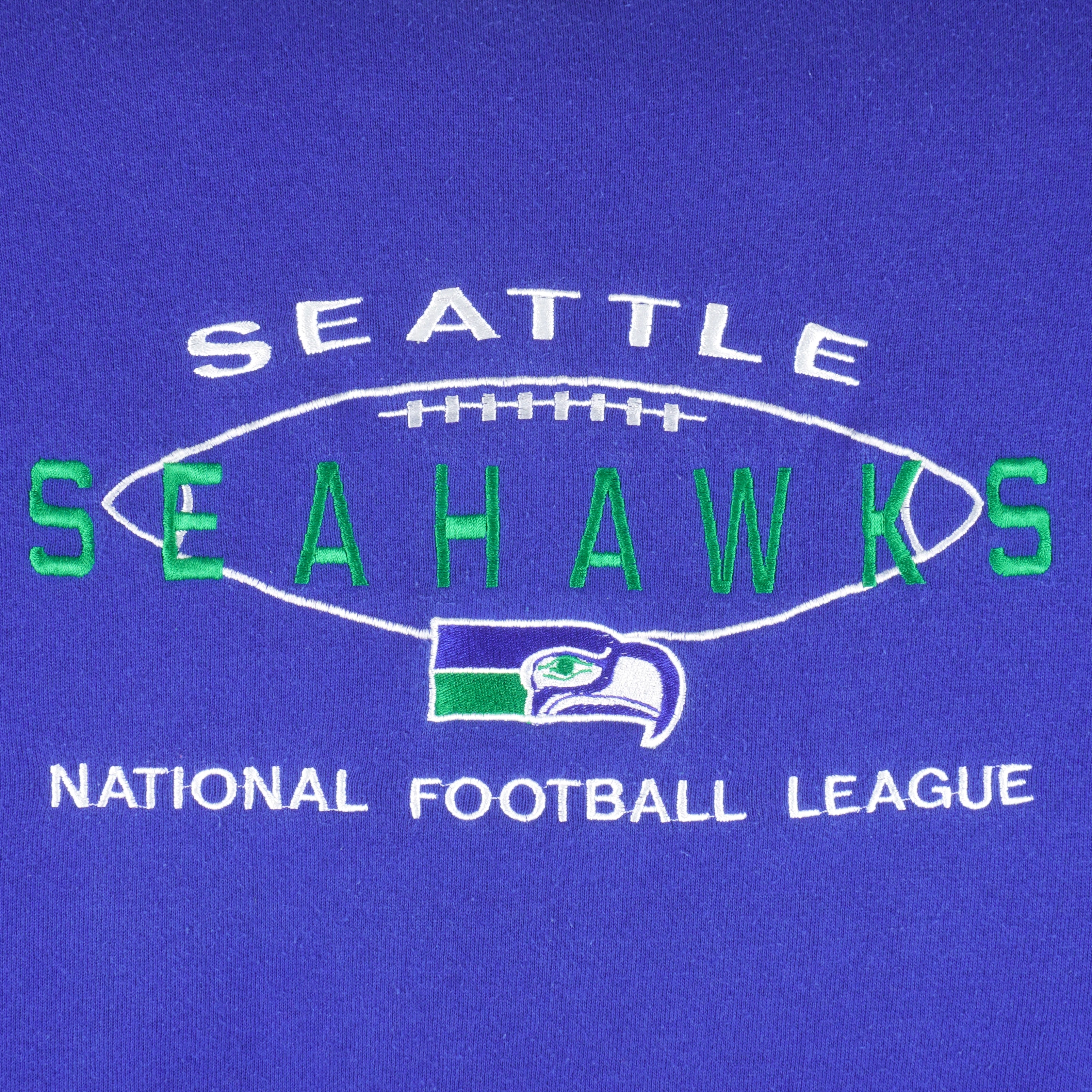 Vintage Embroidered Seattle Seahawks Sweatshirt (1990s)