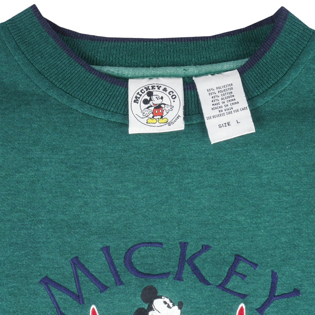 Disney - Mickey Mouse Standard Classics Crew Neck Sweatshirt 1990s Large Vintage Retro
