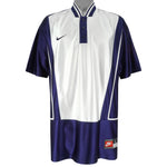 Nike - 1/4 Button Embroidered Warm Up Jersey 1990s Large