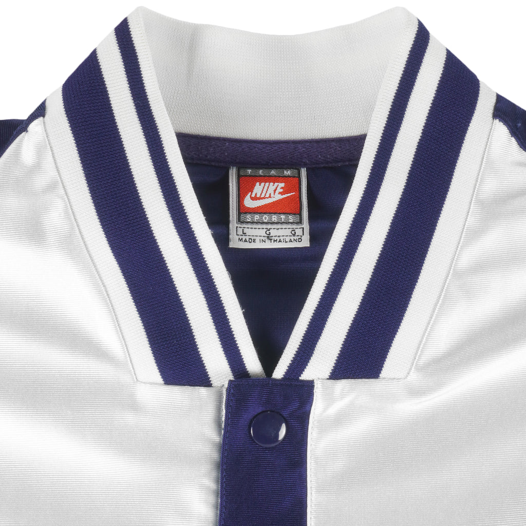 Nike - 1/4 Button Embroidered Warm Up Jersey 1990s Large Vintage Retro