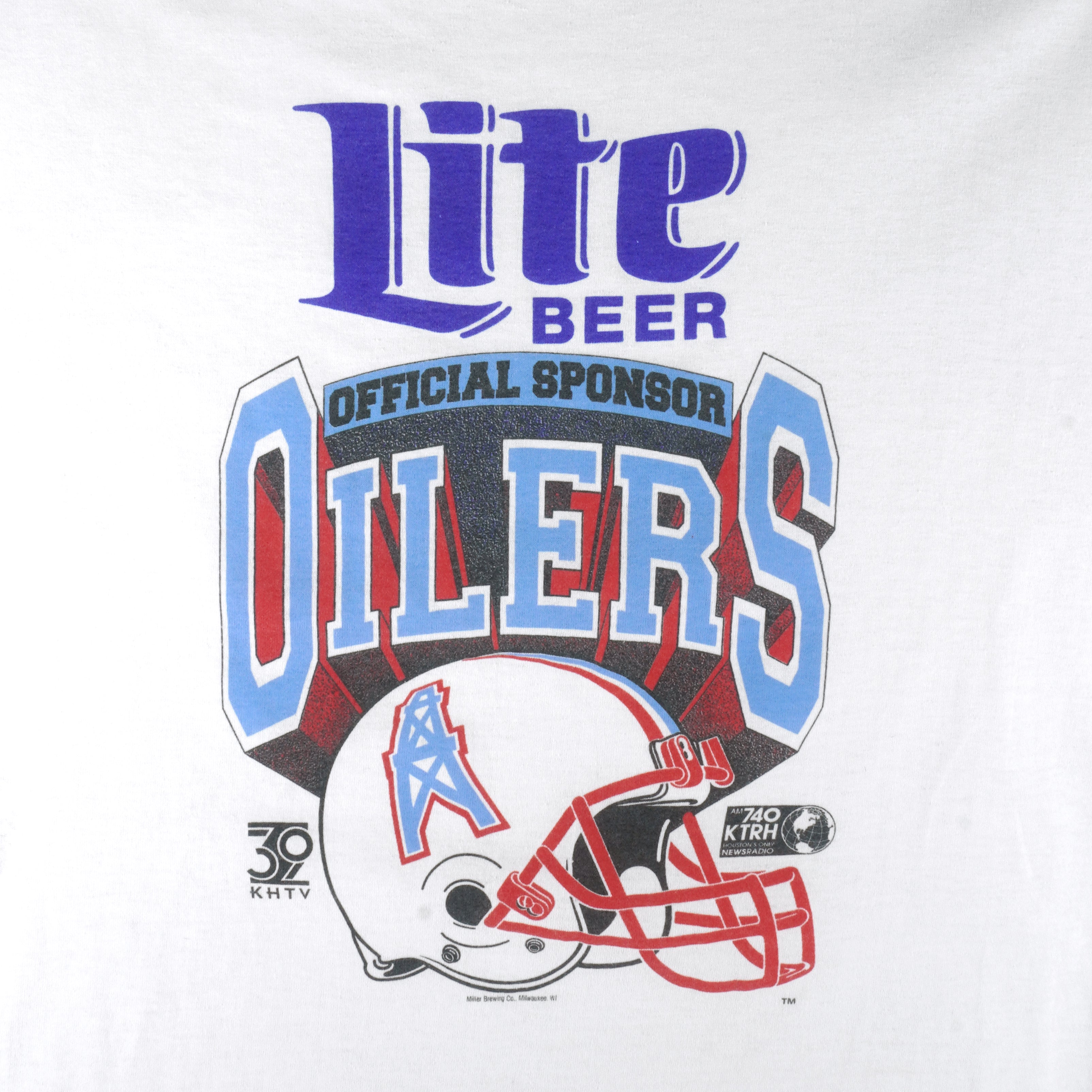 Vintage 90's Houston Oilers NFL Black Tee Football T Shirt 