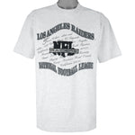 NFL (Nutmeg) - Los Angeles Raiders Embroidered T-Shirt 1990s X-Large