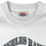 NFL (Nutmeg) - Los Angeles Raiders Embroidered T-Shirt 1990s X-Large Vintage Retro Football