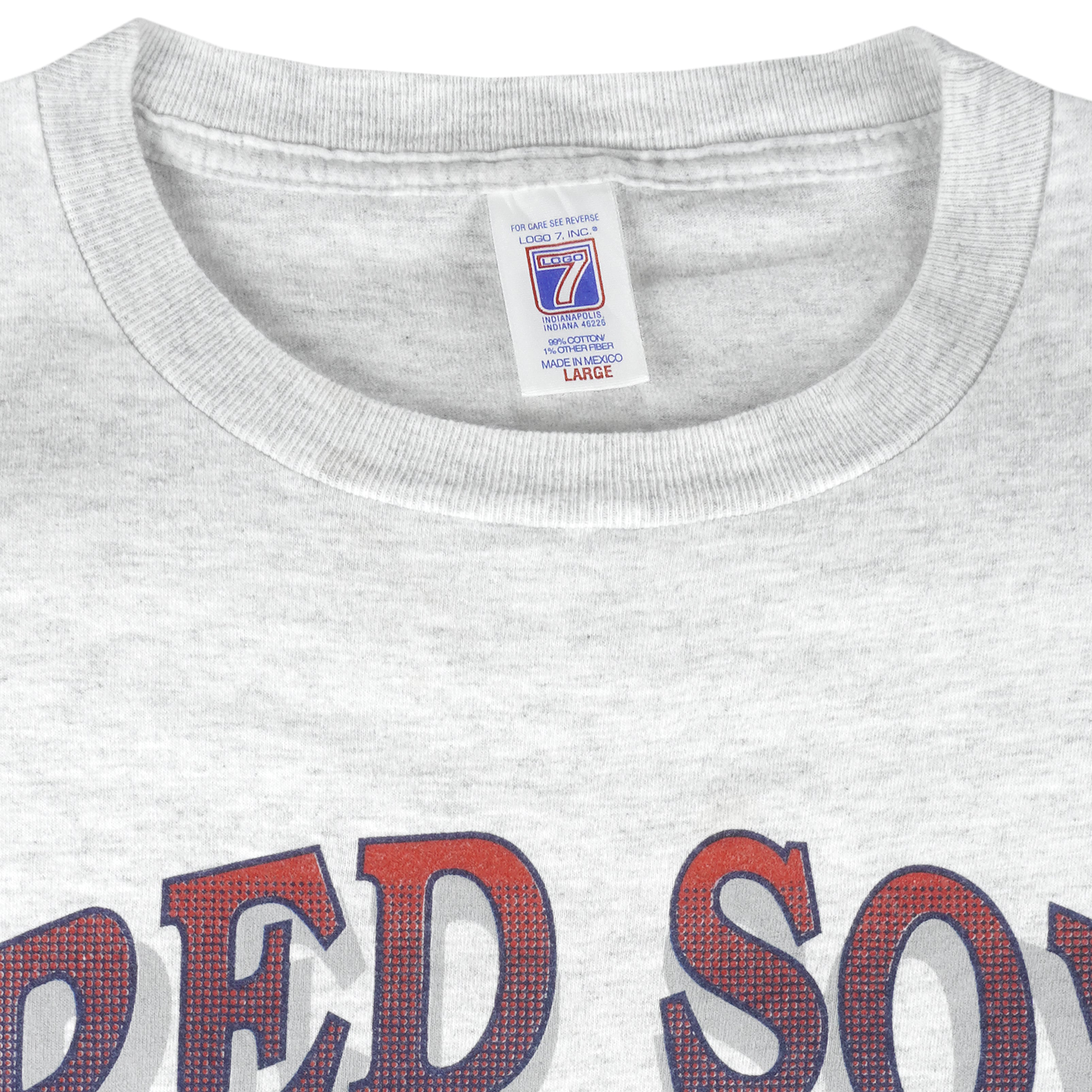 Vintage 90's RED SOX Boston Baseball MLB Big Logo Graphic Grey