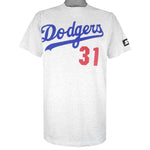 Starter - Los Angeles Dodgers Mike Piazza No. 31 T-Shirt 1994 Large