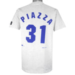 Starter - Los Angeles Dodgers Piazza No. 31 T-Shirt 1994 Large Vintage Retro Baseball