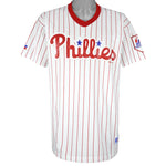 MLB (Russell Athletic) - Philadelphia Phillies Pinstripe Jersey T-Shirt 1994 X-Large