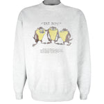 Looney Tunes - Taz Boy Beware of the Tasmanian Devil Crew Neck Sweatshirt 1990s X-Large vintage Retro