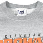 NFL (Lee) - Cleveland Browns Warning Crew Neck Sweatshirt 1999 Large Youth Vintage Retro Football