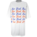 MLB (Nutmeg) - New York Mets Single Stitch Long T-Shirt 1988 XX-Large