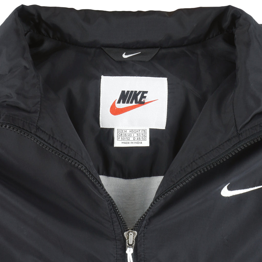 Nike - Black & White Checked Mark Windbreaker 1990s Medium Vintage Retro