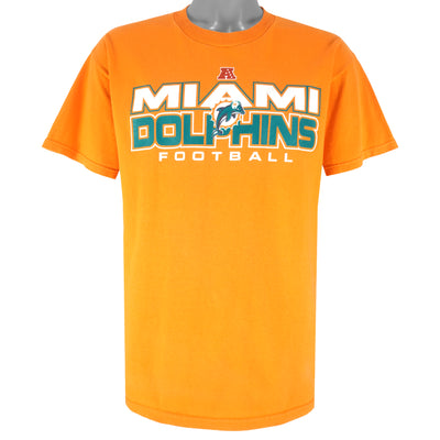 CustomCat Miami Dolphins Retro NFL T-Shirt Orange / L