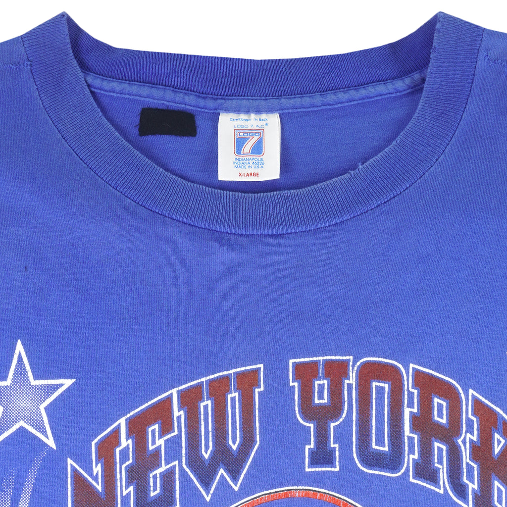 NFL (Logo 7) - New York Giants Single Stitch T-Shirt 1995 X-Large Vintage Retro Football