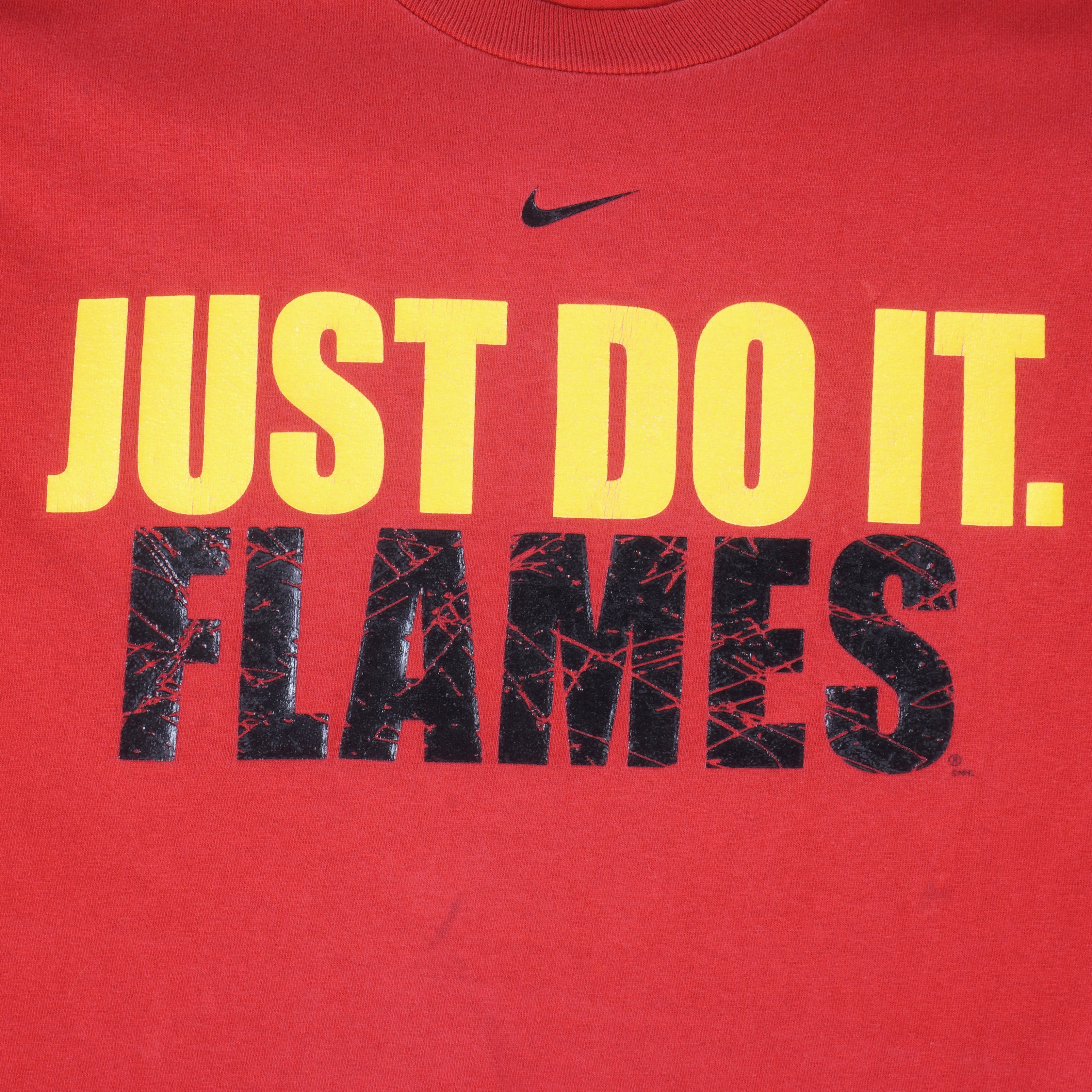 Vintage 90s red Flames Shirt