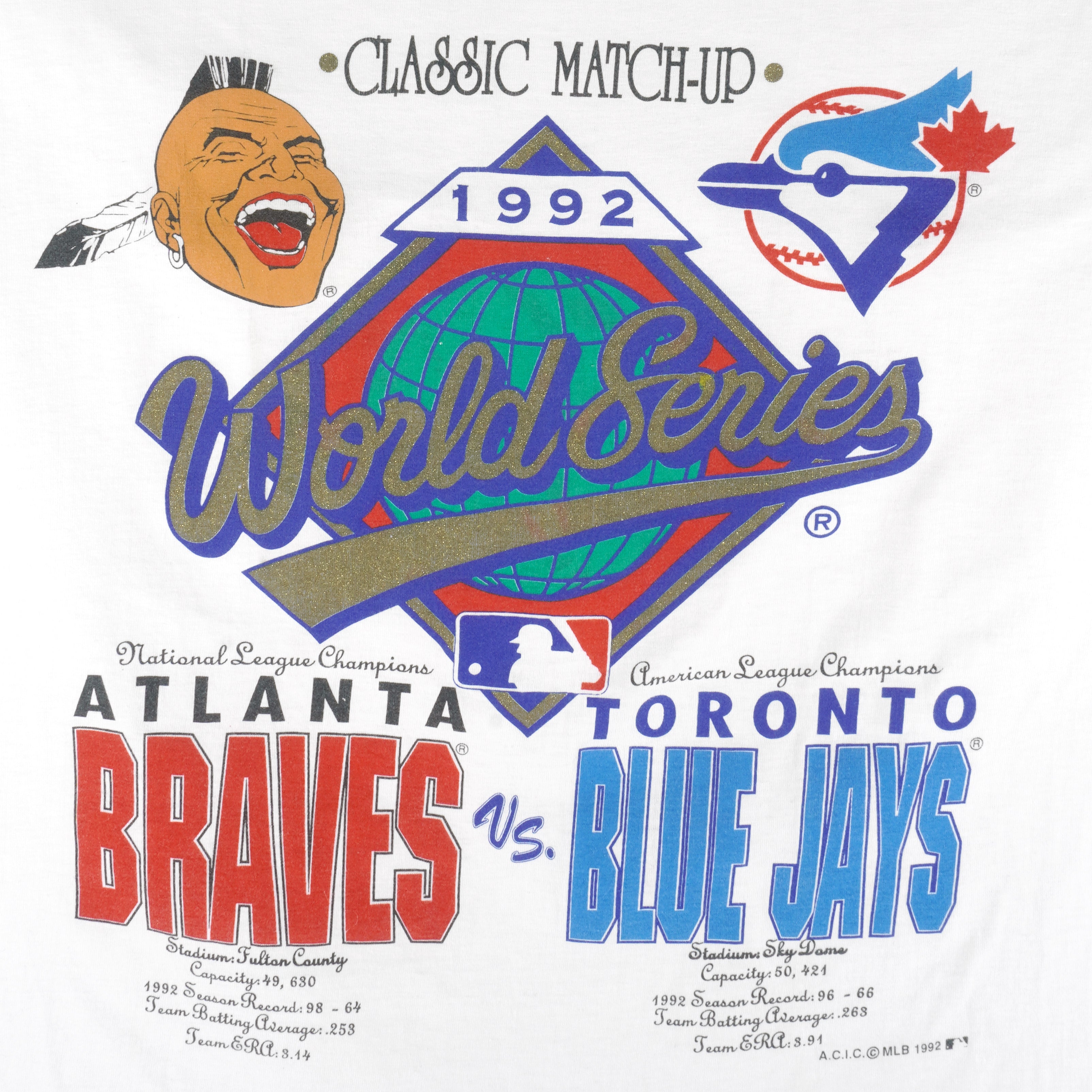 Vintage 1992 Deadstock Toronto Blue Jays World Series
