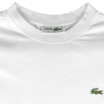 Lacoste - Navy Single Stitch White T-Shirt 1990s X-Large Vintage Retro