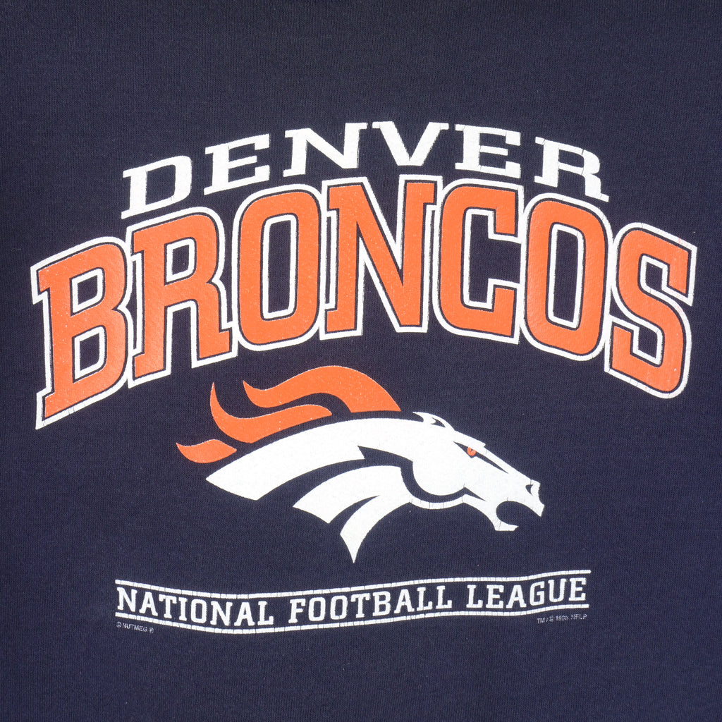 NFL (Nutmeg - Denver Broncos Crew Neck Sweatshirt 1990s X-Large Vintage Retro Football