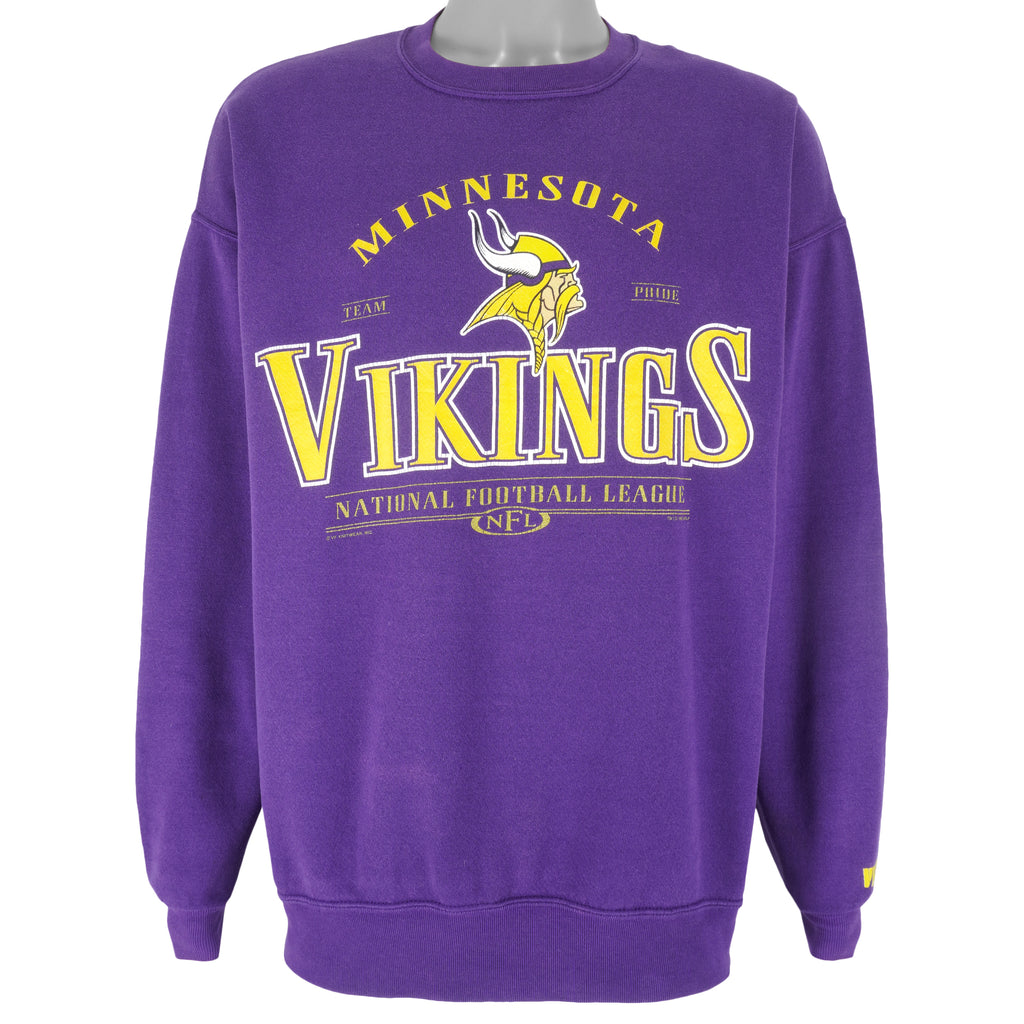 NFL (Lee)- Minnesota Vikings Crew Neck Sweatshirt 1999 X-Large Vintage Retro Football