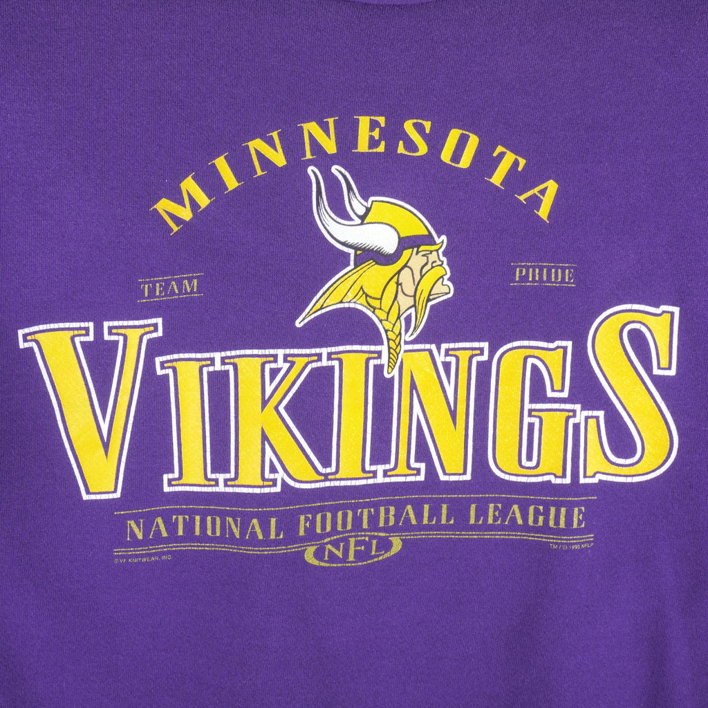 NFL (Lee)- Minnesota Vikings Crew Neck Sweatshirt 1999 X-Large Vintage Retro Football