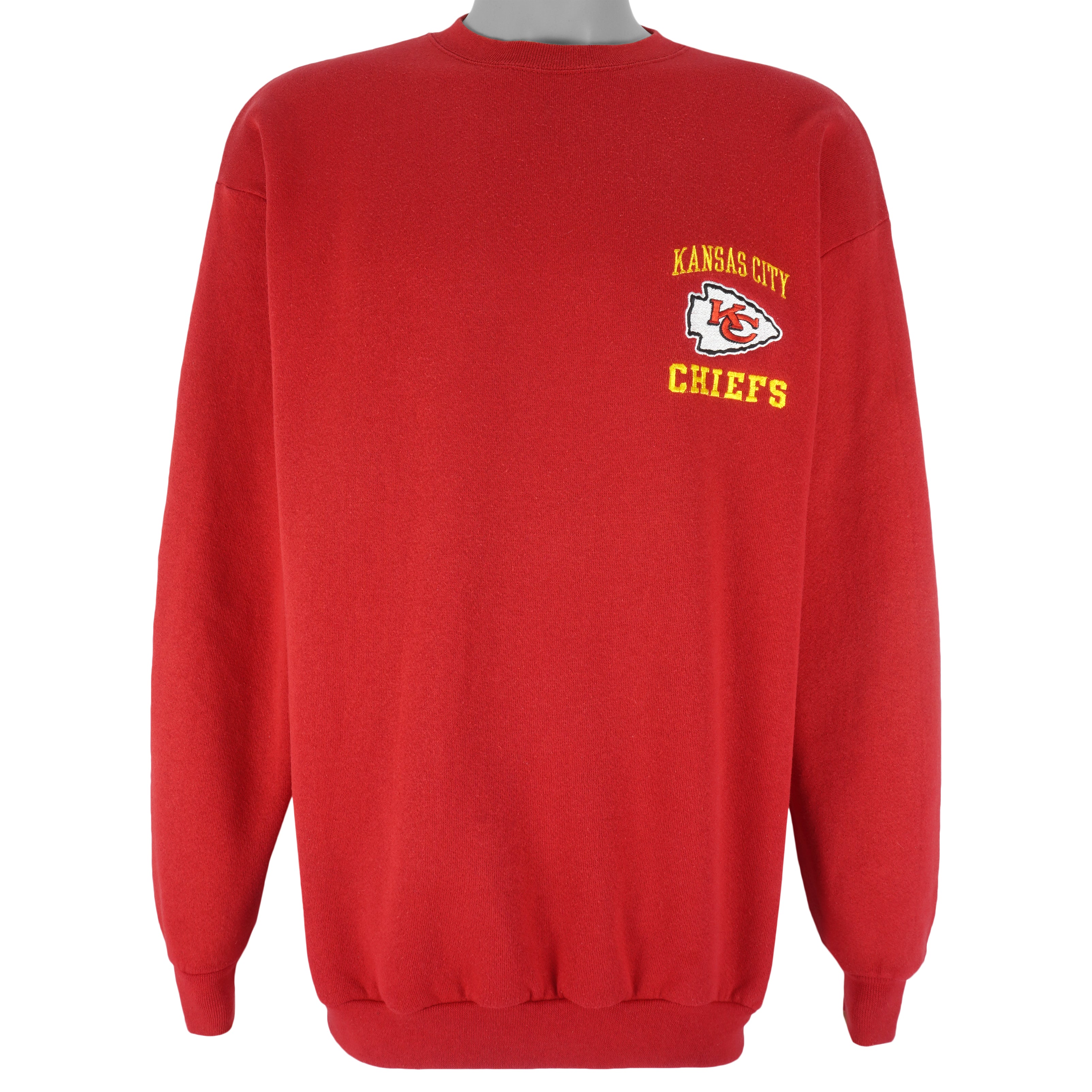 Vintage NFL (Logo 7) - Kansas City Chiefs Crew Neck Sweatshirt 1990 X-Large