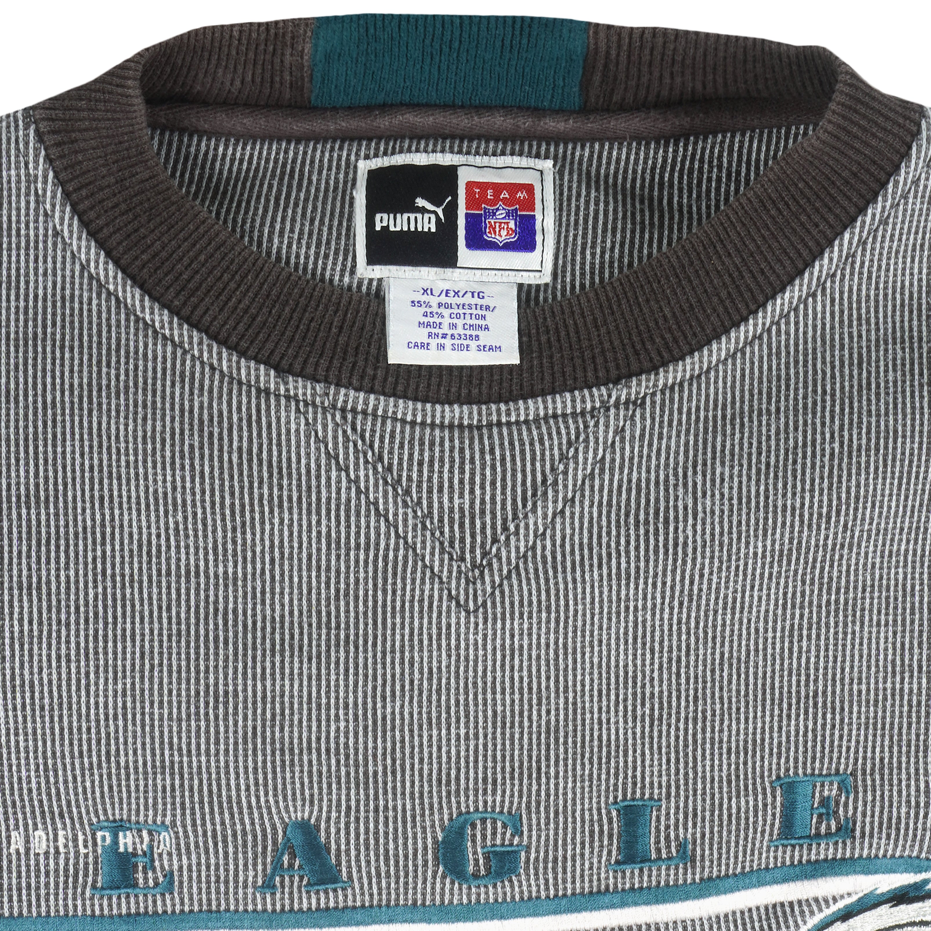 Vintage Philadelphia Eagles Sweatshirt Crewneck Size XL Gray 1996