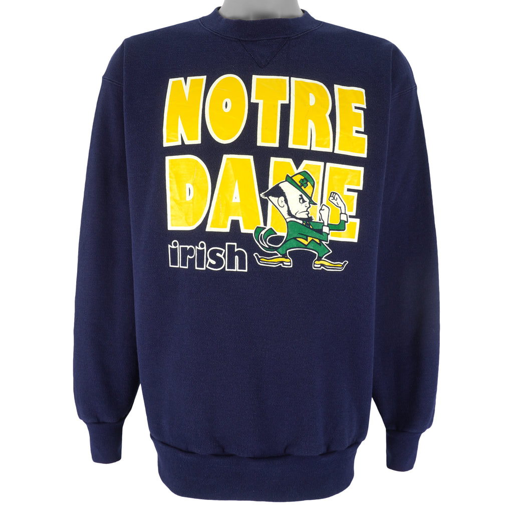 NCAA (Bike) - Notre Dame Fighting Irish Crew Neck Sweatshirt 1990s X-Large Vintage Retro Football college